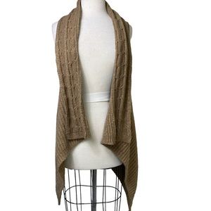 BCBGMaxazria M fawn colored large knit cardigan duster sweater
